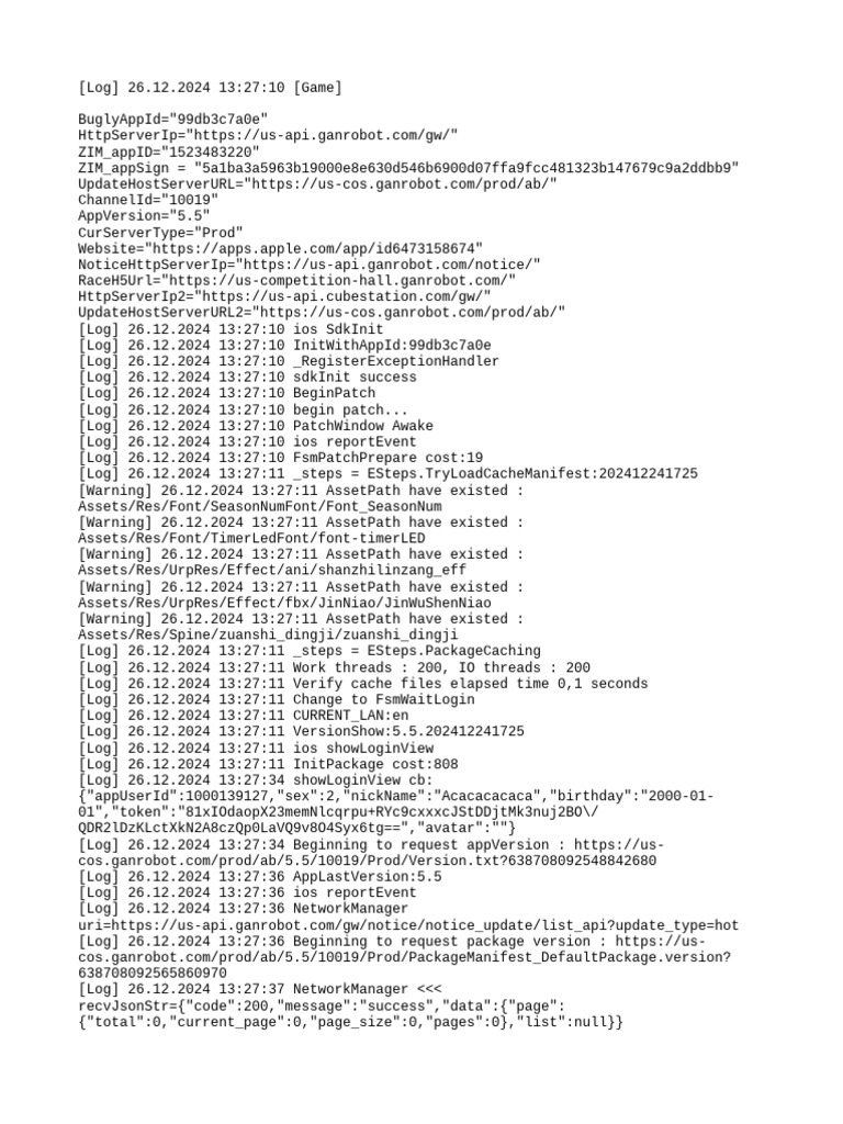 Game Initialization Log for iOS App | PDF | Software | Software Engineering