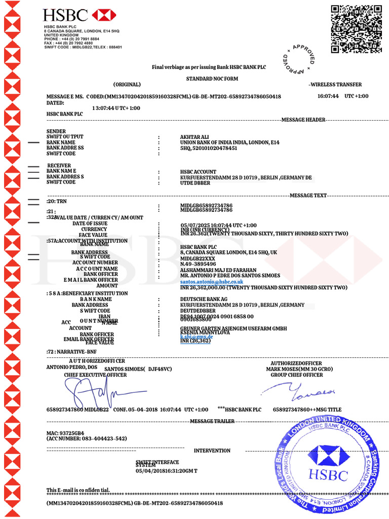 HSBC UK Bank Transfer Details | PDF | Financial Services | Banking ...