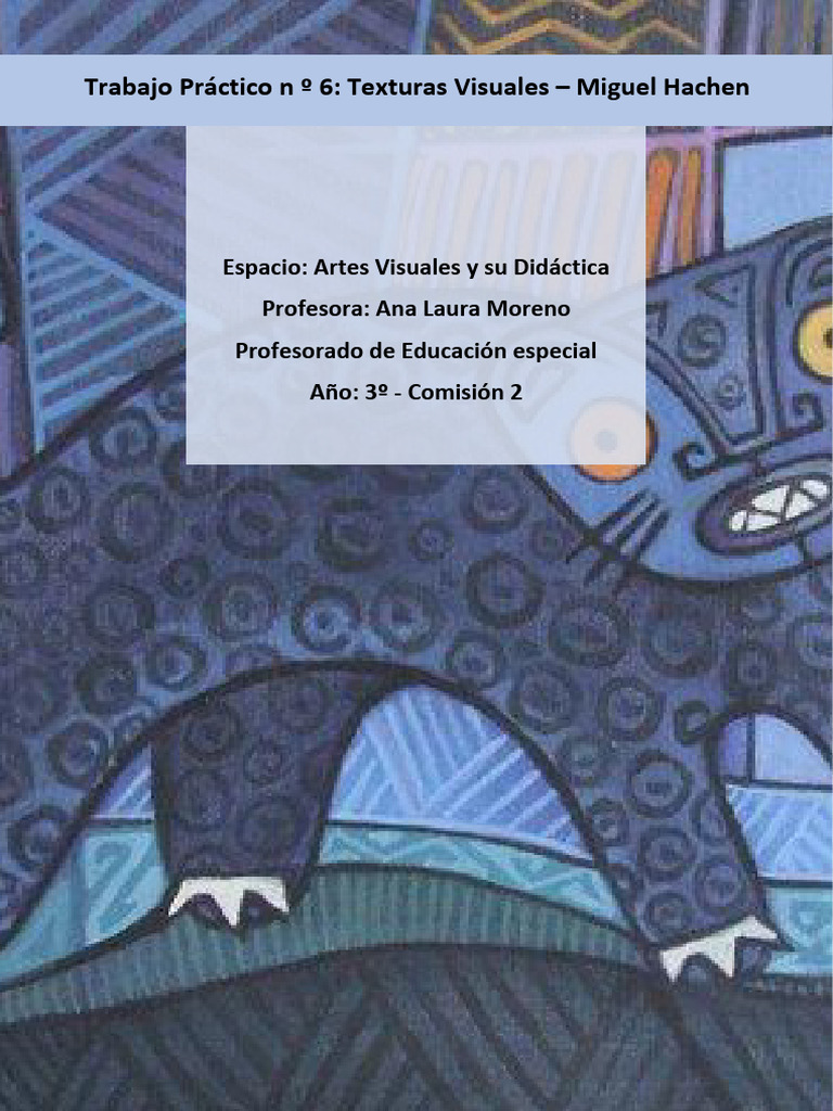 Texturas Visuales en el Arte Guaraní | PDF | Pinturas | Dibujo