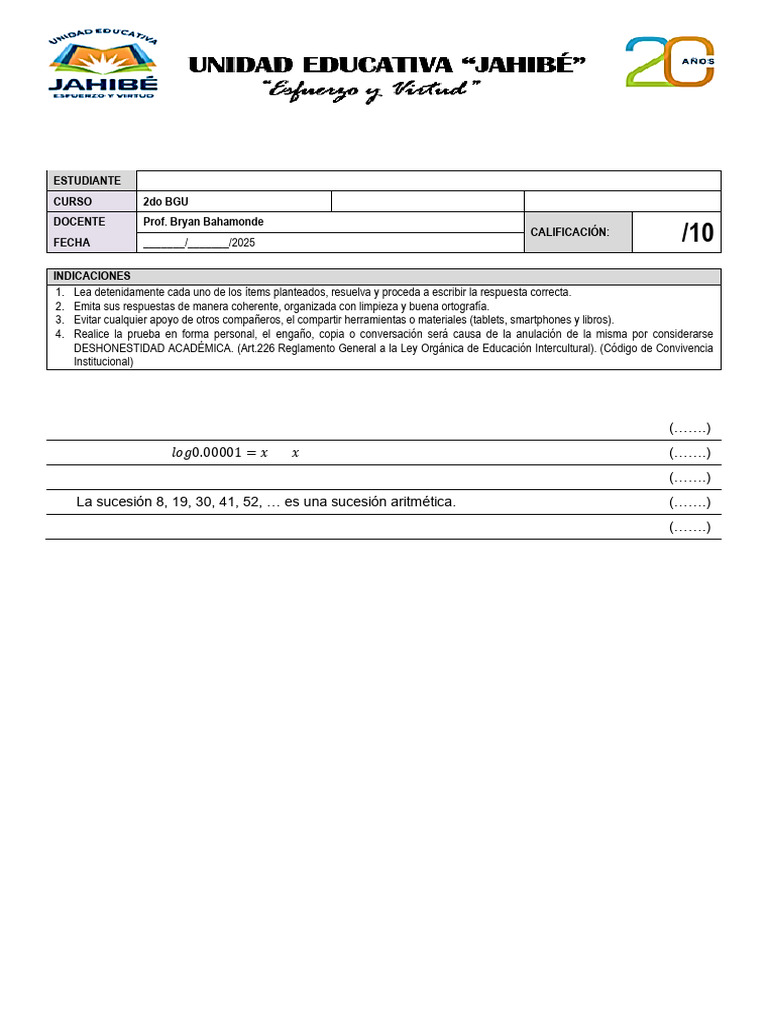 Ev. Suple 2do BGU | PDF | Funciones y mapeos | Álgebra