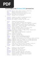 An A-Z Index of The Command Line: Windows CMD