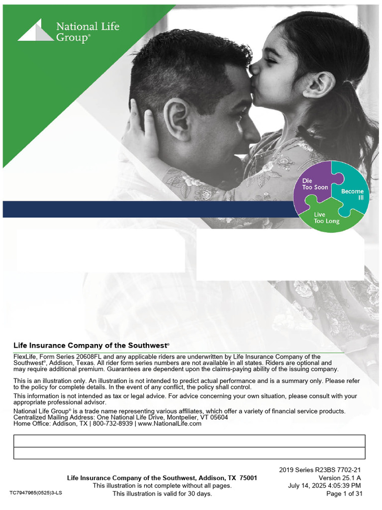 FlexLife Insurance Illustration Summary | PDF | Life Insurance | Interest