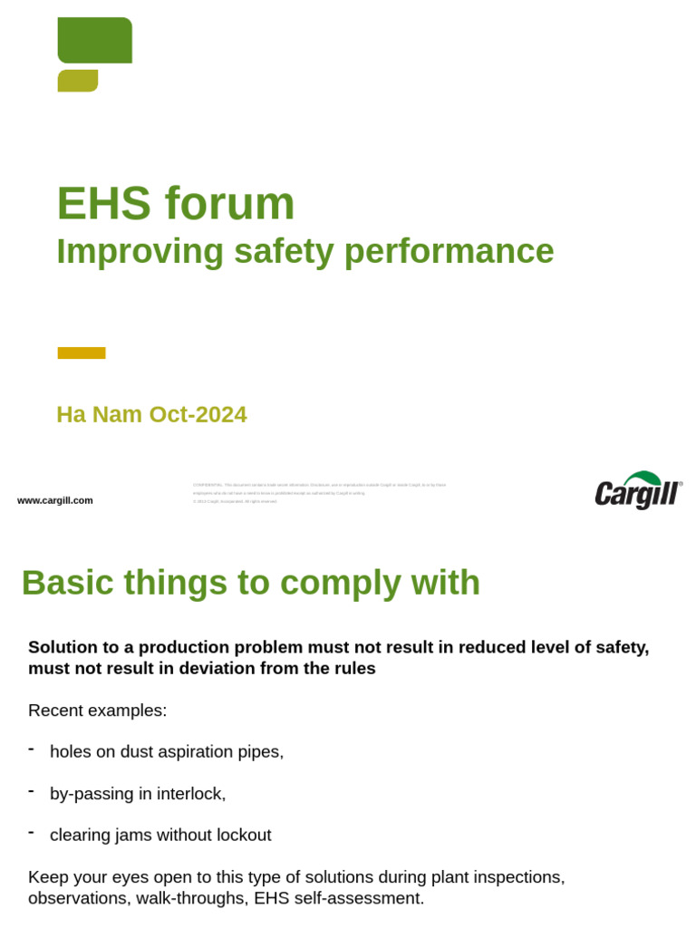 EHS Forum - Safety Performance | PDF