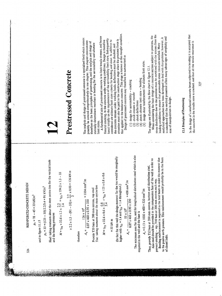 Chapter 12 - Prestressed Concrete | PDF
