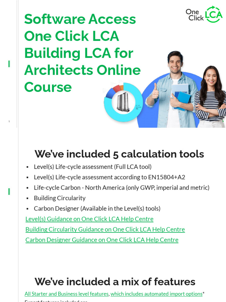 One Click LCA Course for Architects | PDF