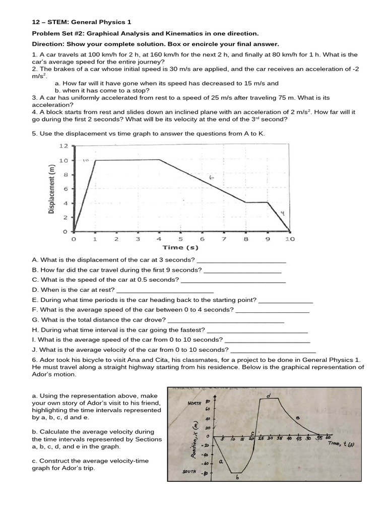 Graphical Analysis in Kinematics Problems | PDF