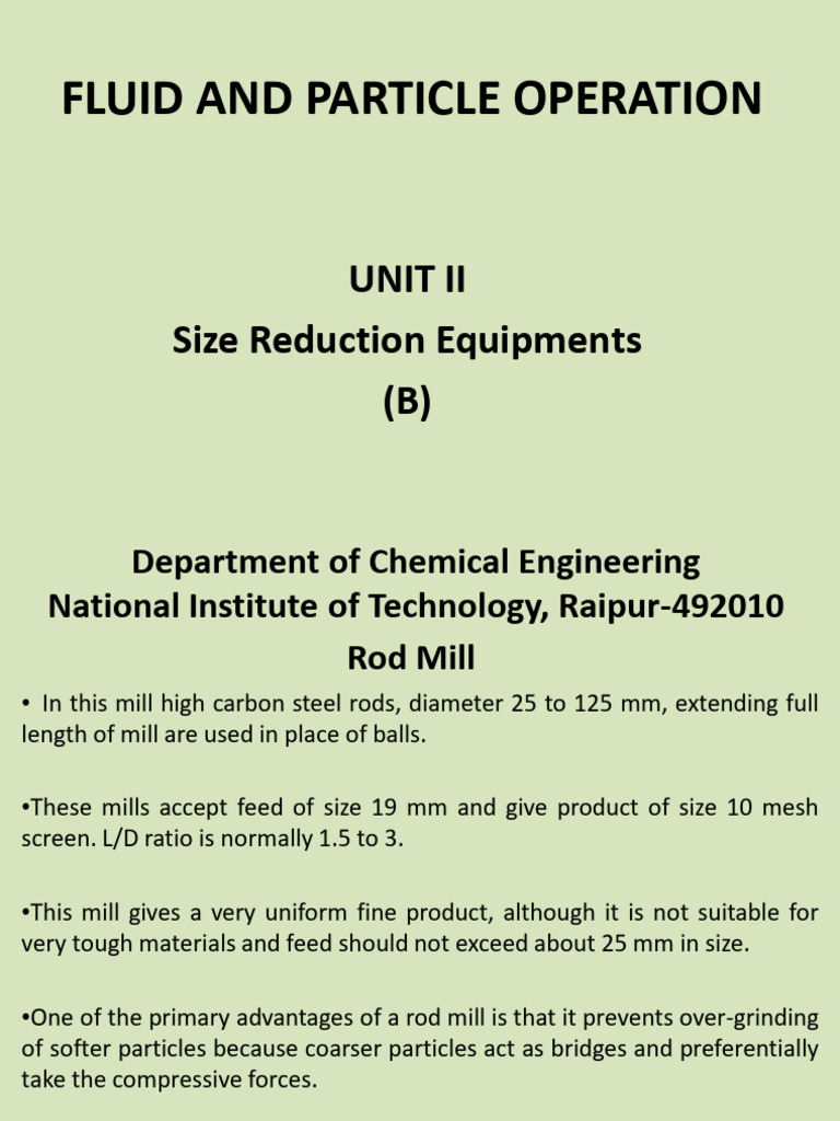 Advantages of Size Reduction Techniques | PDF | Mill (Grinding) | Force