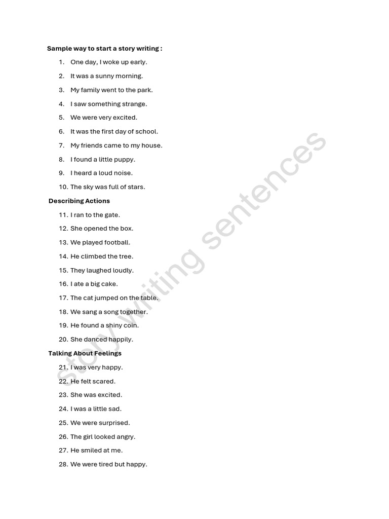 Story Writing Tips for Young Students | PDF