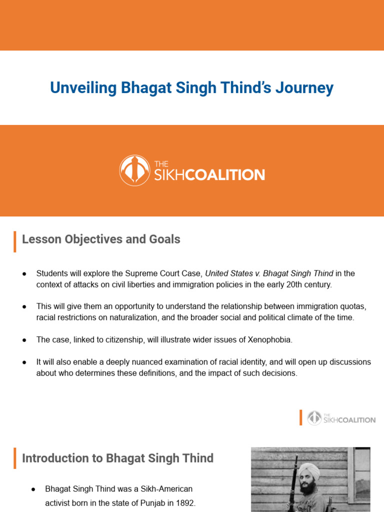Bhagat Singh Thind: Immigration and Identity | PDF | Racism ...