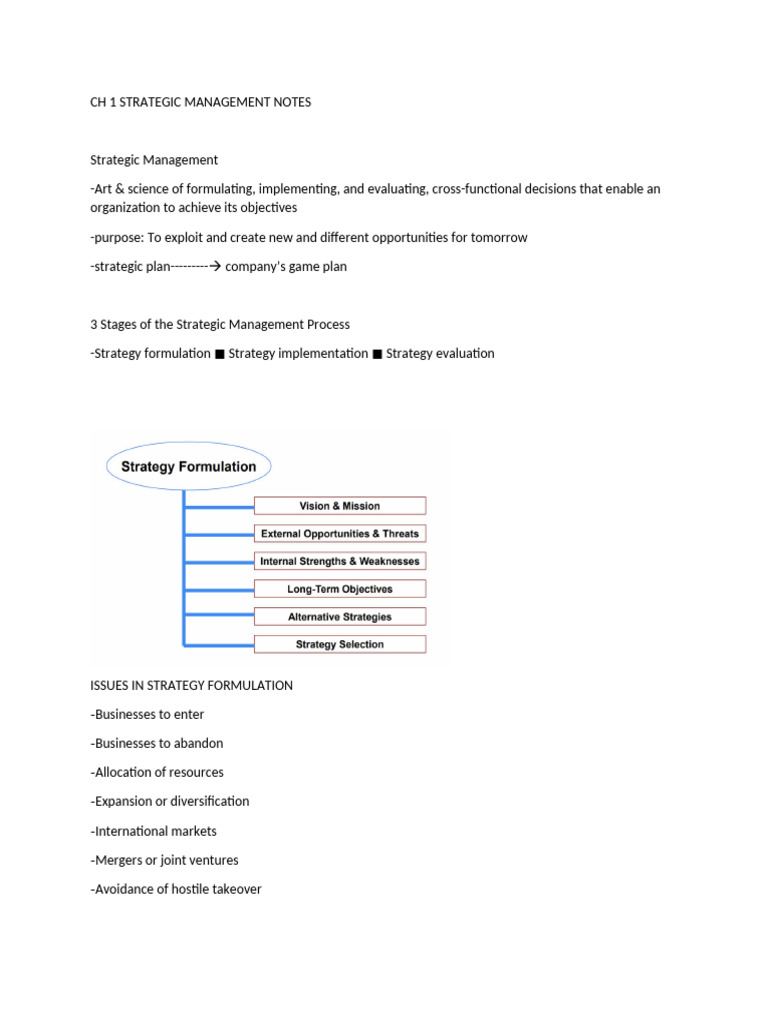 Strategic Management Overview and Process | PDF | Strategic Management ...