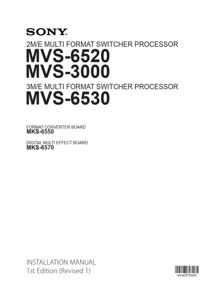 MVS-6520/6530 Installation Manual | PDF | Power Supply | Electrical ...