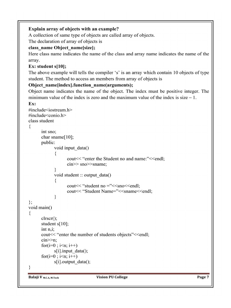 Classes and Objects | PDF