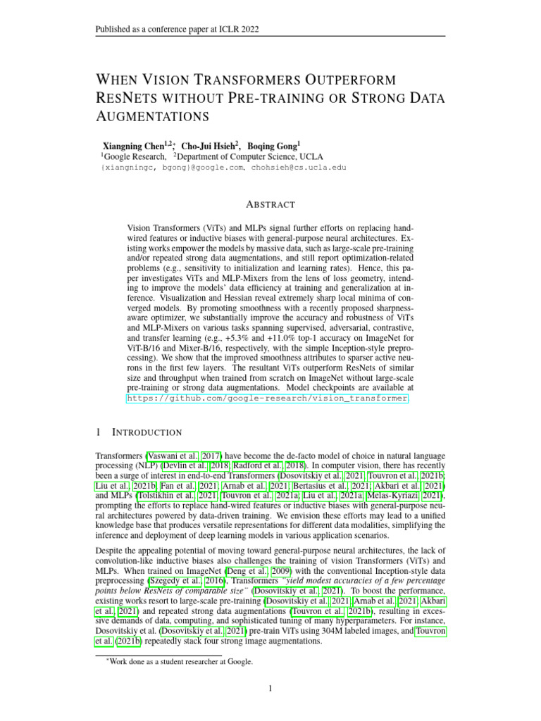 Vision Transformers Surpass ResNets | PDF | Applied Mathematics ...