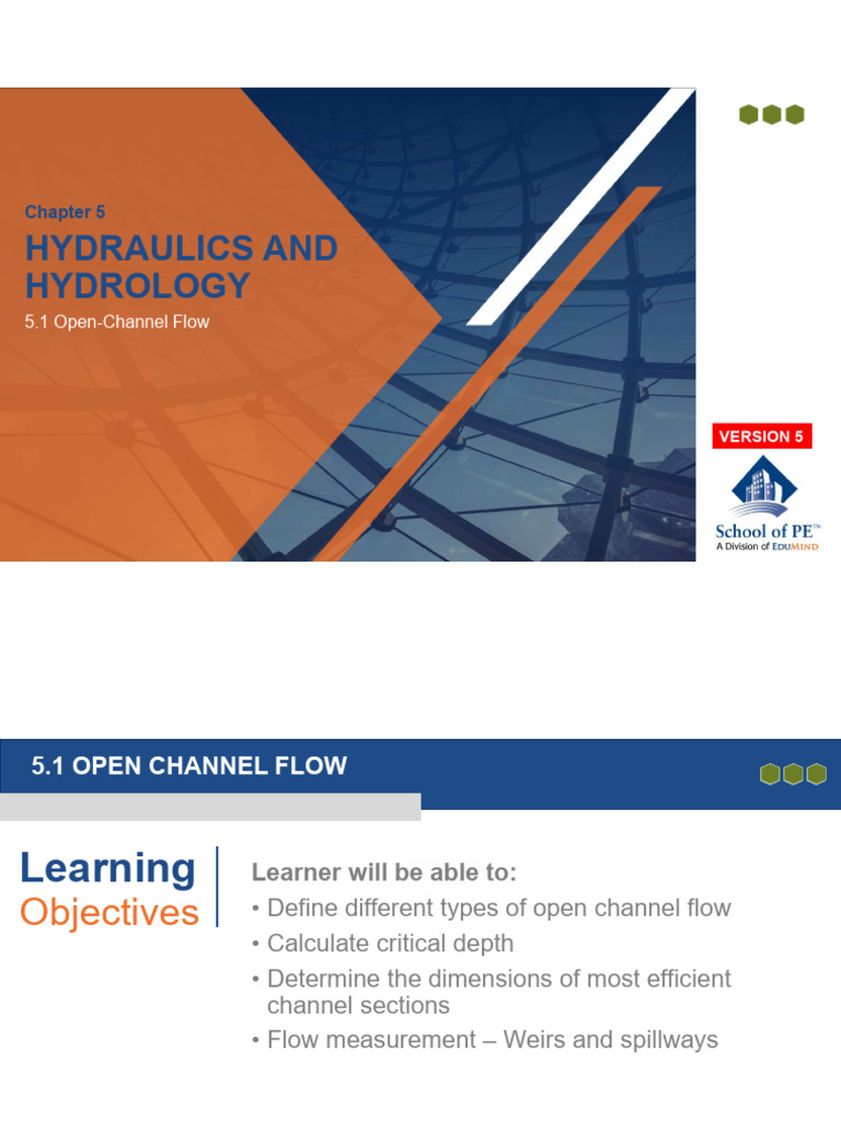 5.1 Open Channel Flow | PDF | Soft Matter | Applied And ...