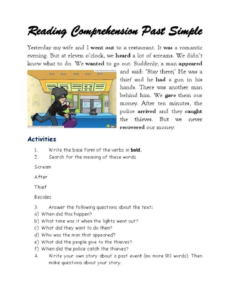 Practice - Past Simple (5TH) | PDF