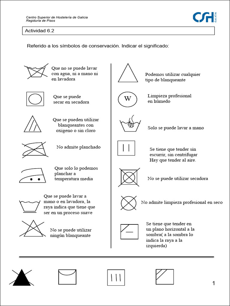 6.2 Símbolos Conservación de Textiles | PDF