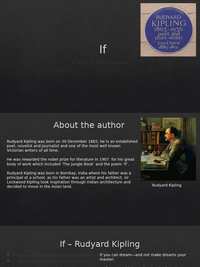 Rudyard Kipling's Poem 