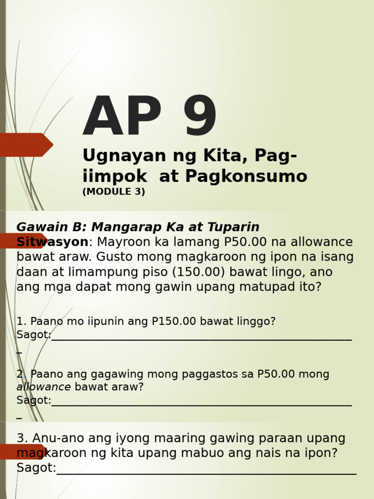 Ap 9-Module 3 New | PDF