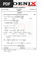 Grade 10 Trigonometry Worksheet | PDF