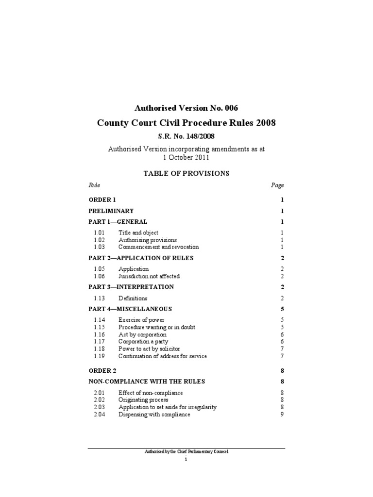 County Court Civil Procedure Rules 2008 Costs In English Law