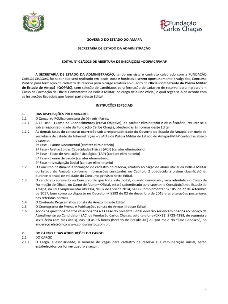 Edital Cfo Pmap | PDF