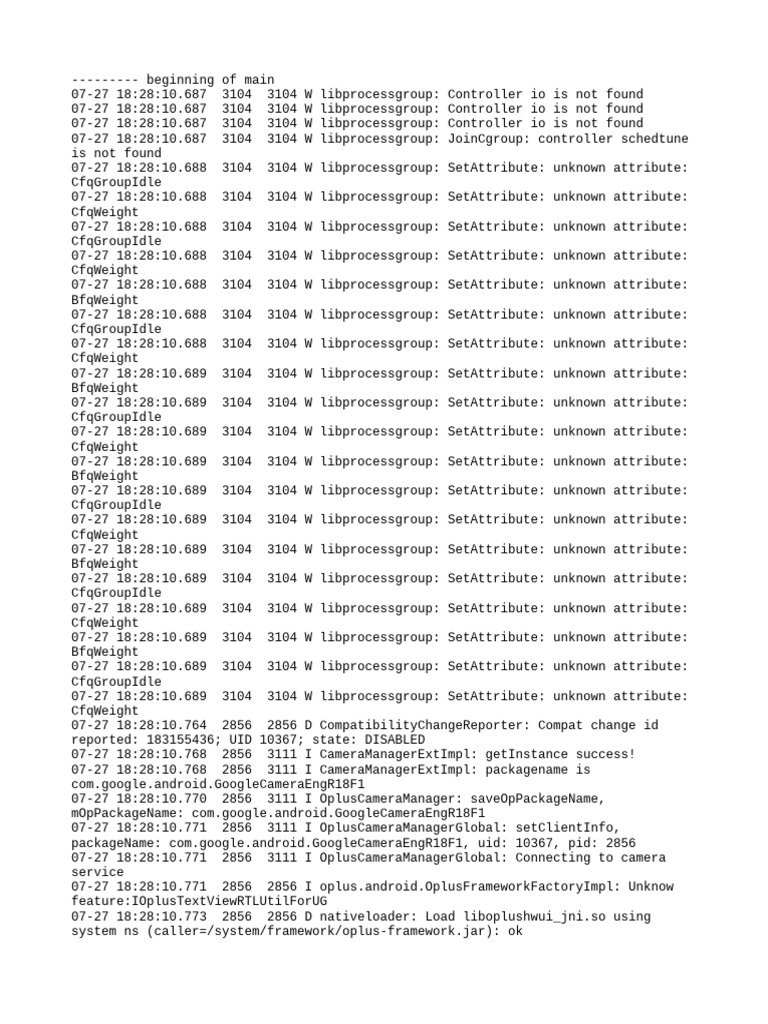 Android Camera Manager Logs Analysis | PDF | Computing | Software ...