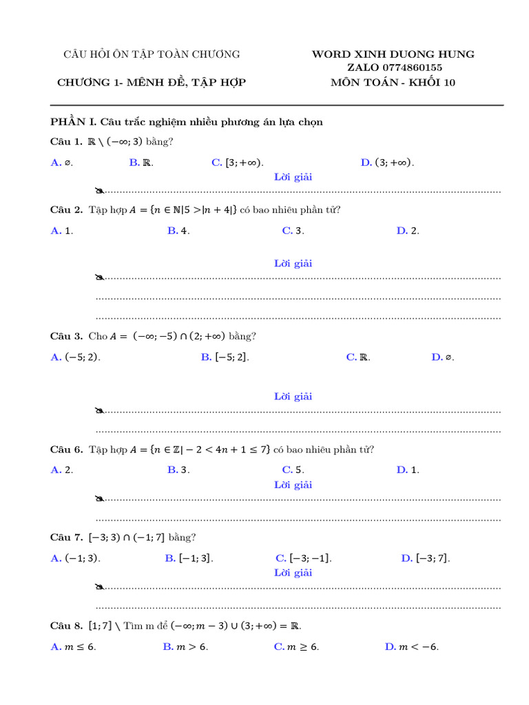 C1 - Menh De, Tap Hop | PDF