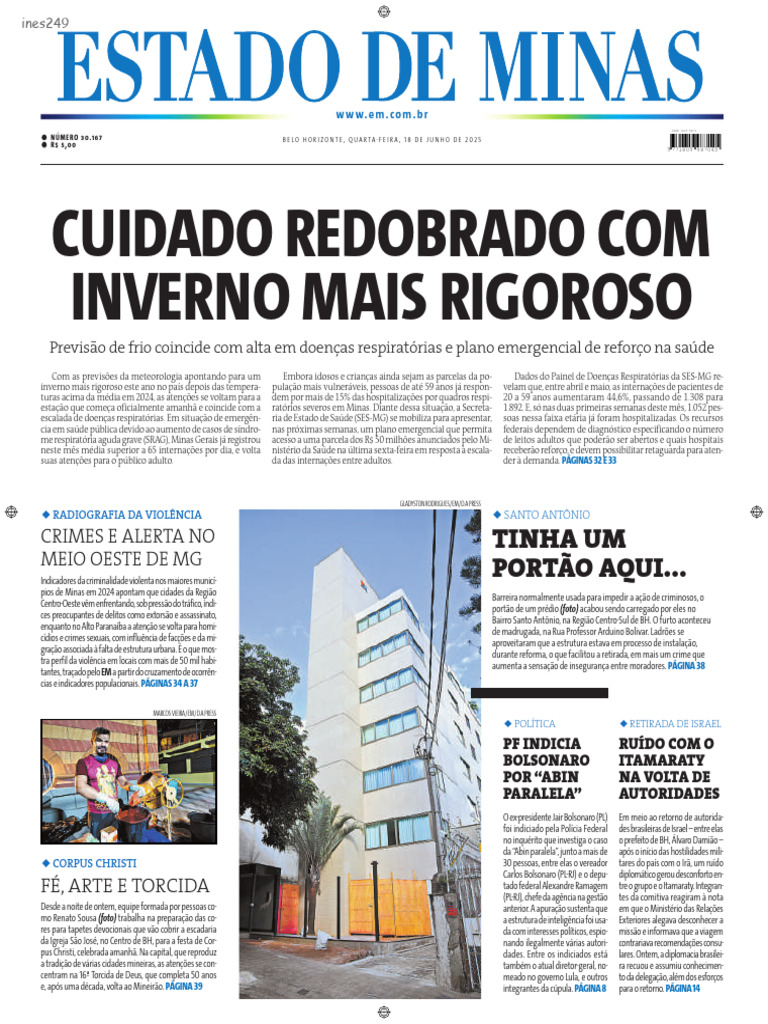 MG Estado de Minas- 180625 | PDF | Luiz Inácio Lula da Silva