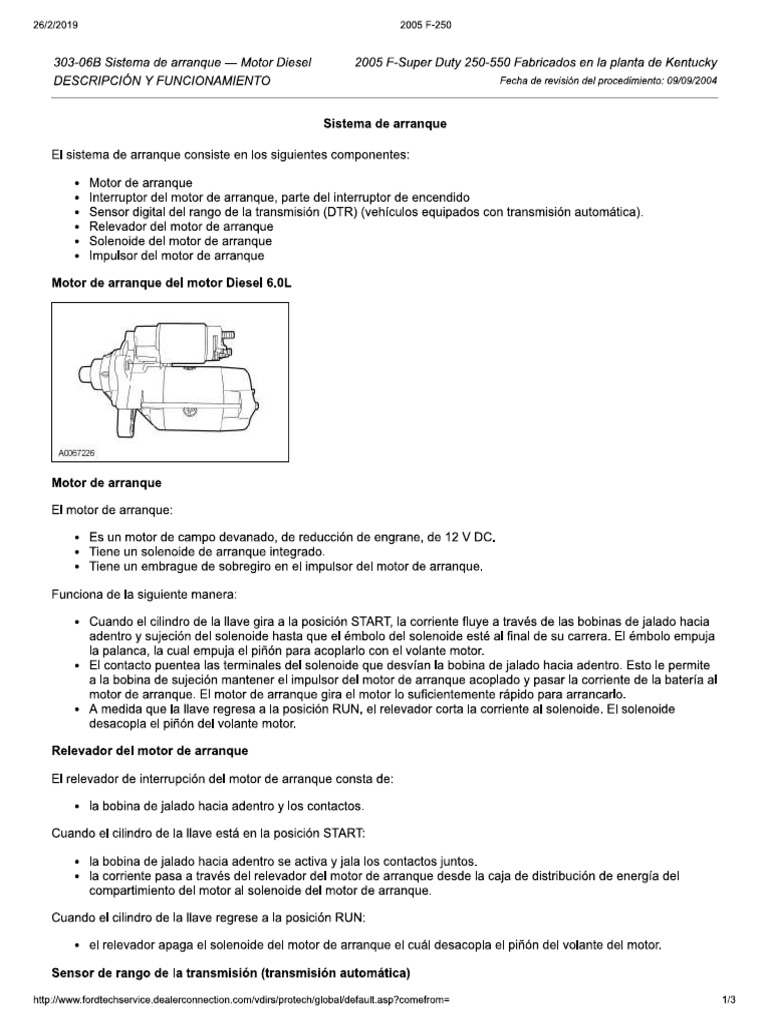Motor de Arranque | PDF