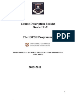 IGCSE Course Description Booklet