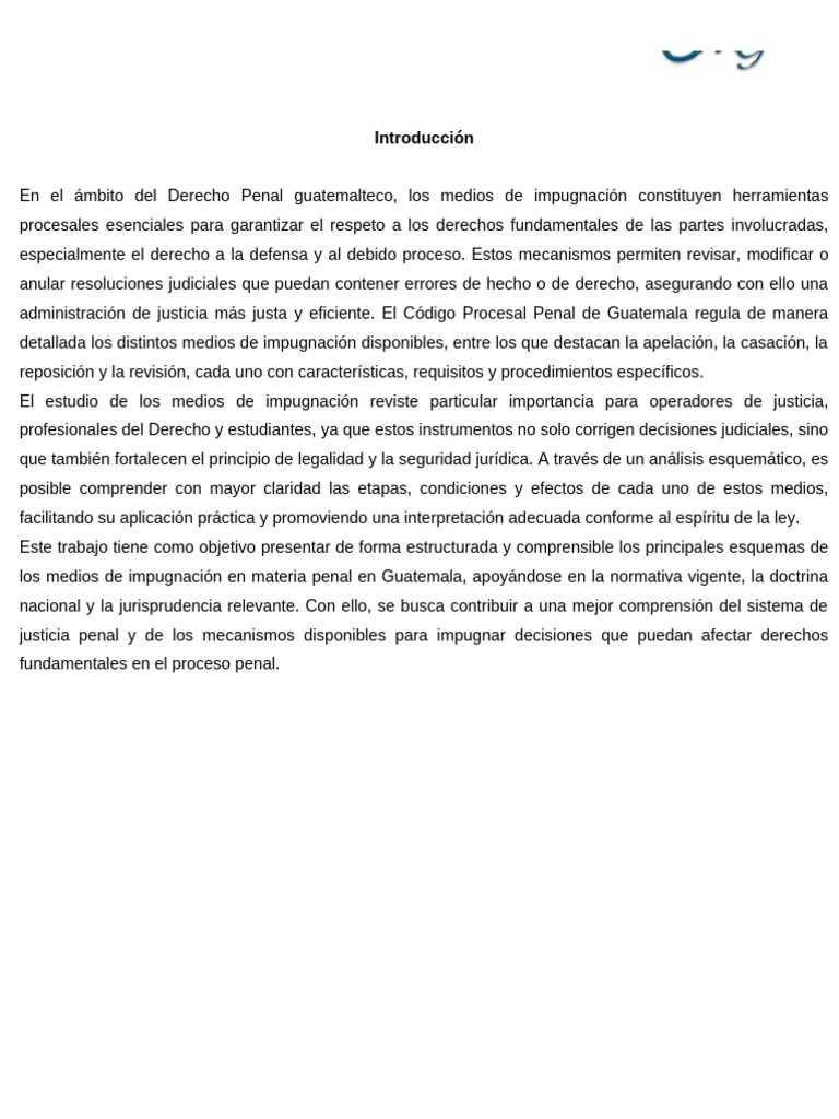 Medios de Impugnación en Derecho Penal Guatemalteco | PDF | Apelación ...