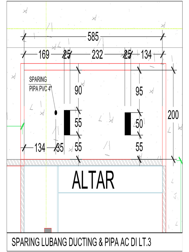 Sparing Lubang Ducting Dan Pipa Ac Di Lt.3 | PDF