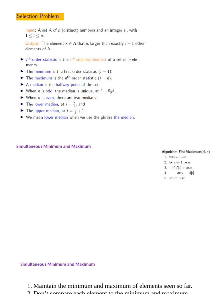 5 Selection Problem | PDF