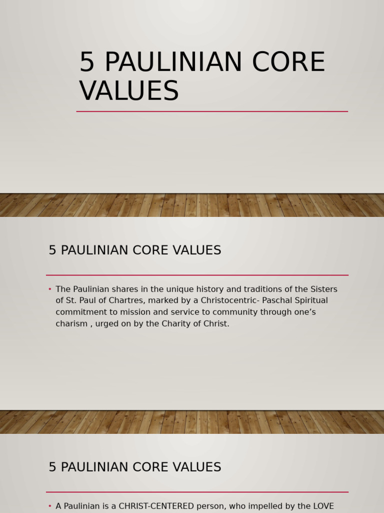 Paulinian Core Values Explained | PDF | Spiritual Gift | Love
