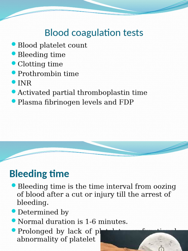 Comprehensive Guide to Blood Coagulation Tests | PDF | Coagulation ...