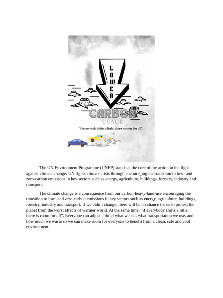 UNEP's Role in Climate Change Action | PDF