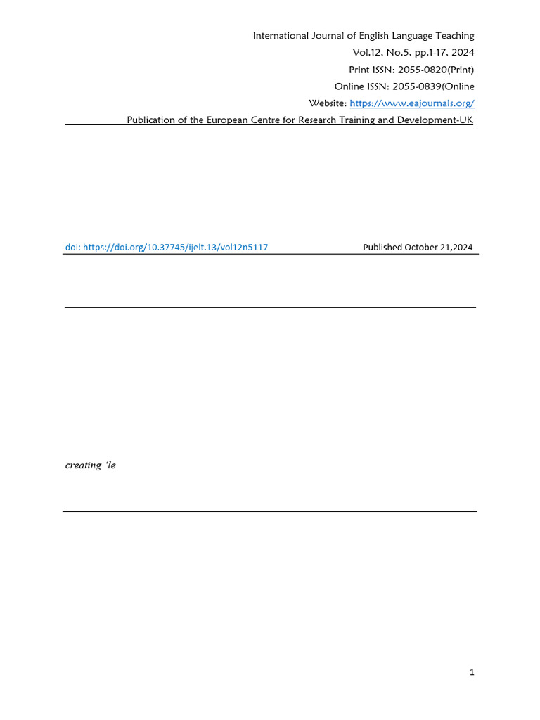 Peer Teaching in ESL: Student Attitudes | PDF | English As A Second Or ...