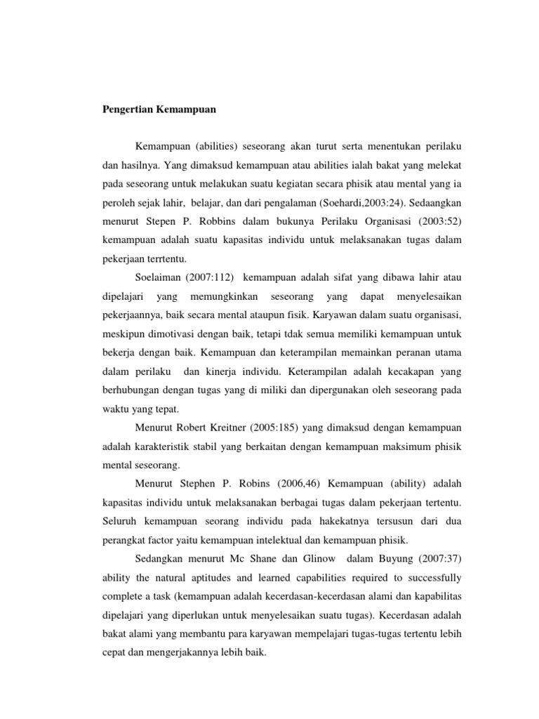 Pengertian Kemampuan Pdf