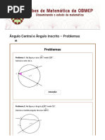Exercícios de Ângulos Inscritos - 9º Ano | PDF | Triângulo | Círculo