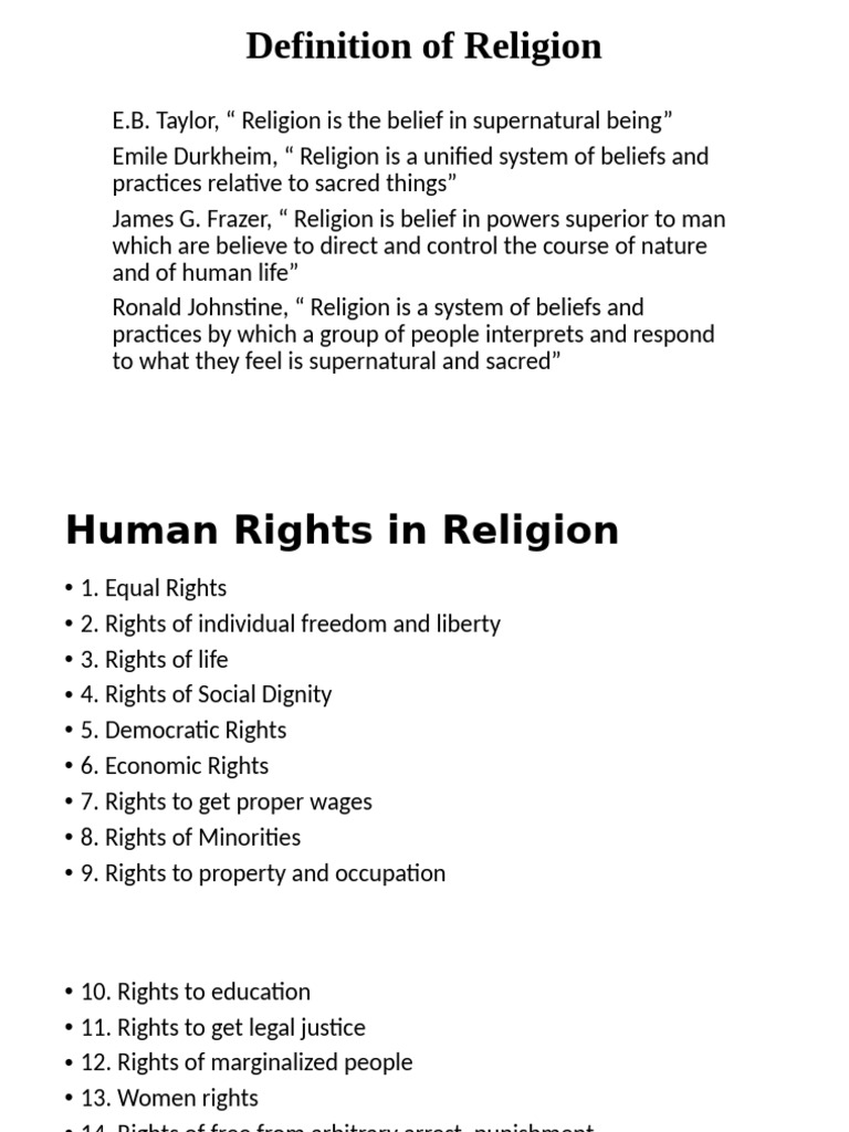Human Rights in Religion | PDF