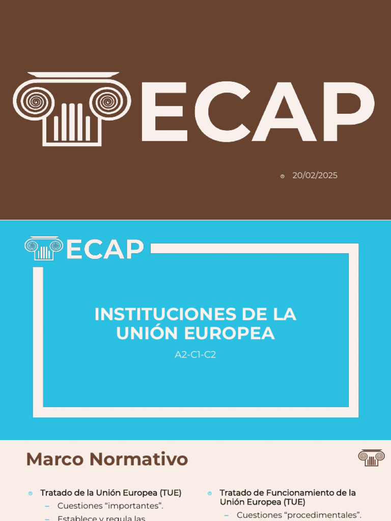 Instituciones de la Unión Europea: Estructura y Funciones | PDF ...