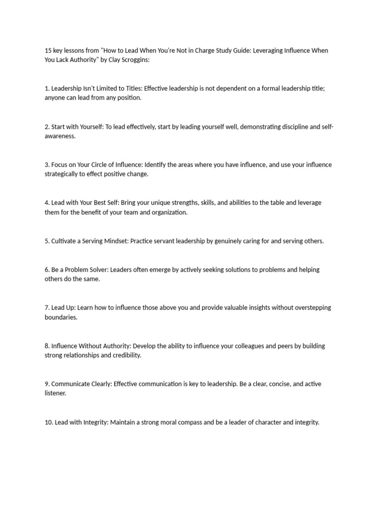 How To Lead | PDF