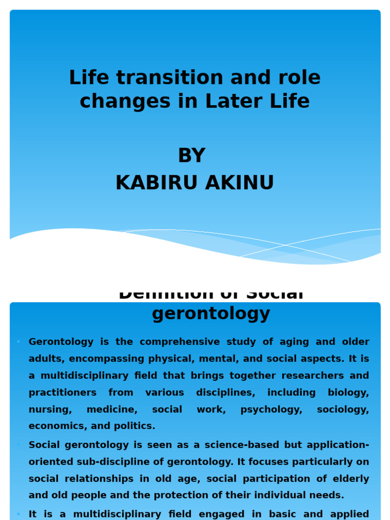 Understanding Social Gerontology | PDF