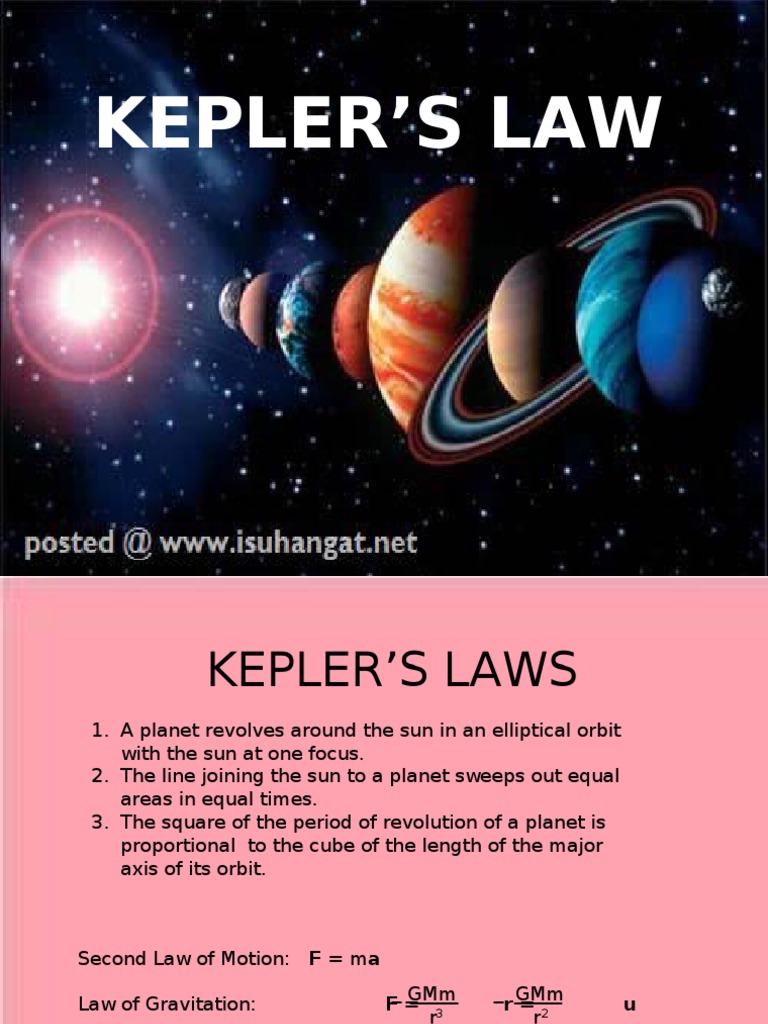 Kepler S Laws Pdf Planets Orbit
