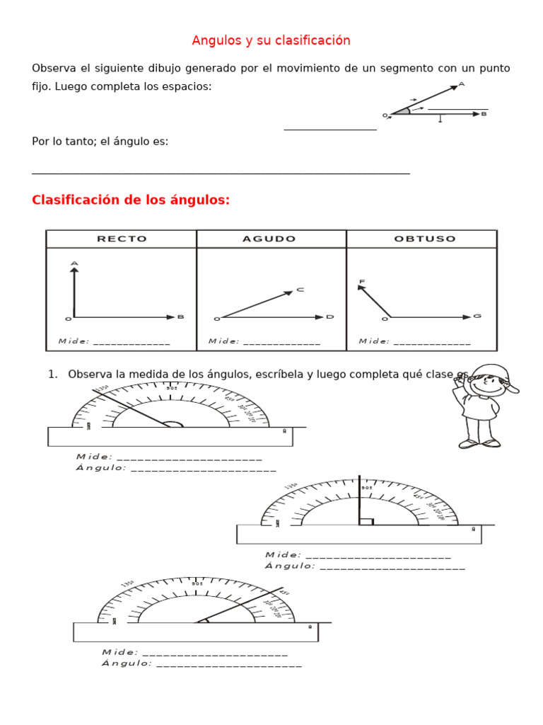 Clasificación de Ángulos y Medidas | PDF