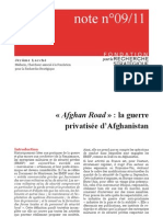"Afghan Road": La Guerre Privatisée D'afghanistan
