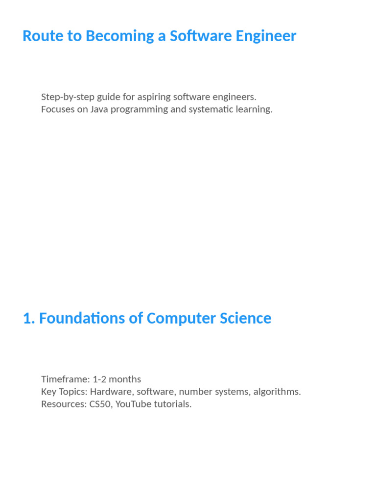 Guide to Becoming a Software Engineer | PDF