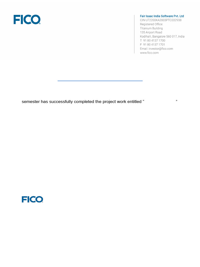 RITIKA GUPTA - FICO Project Allocation Letter | PDF