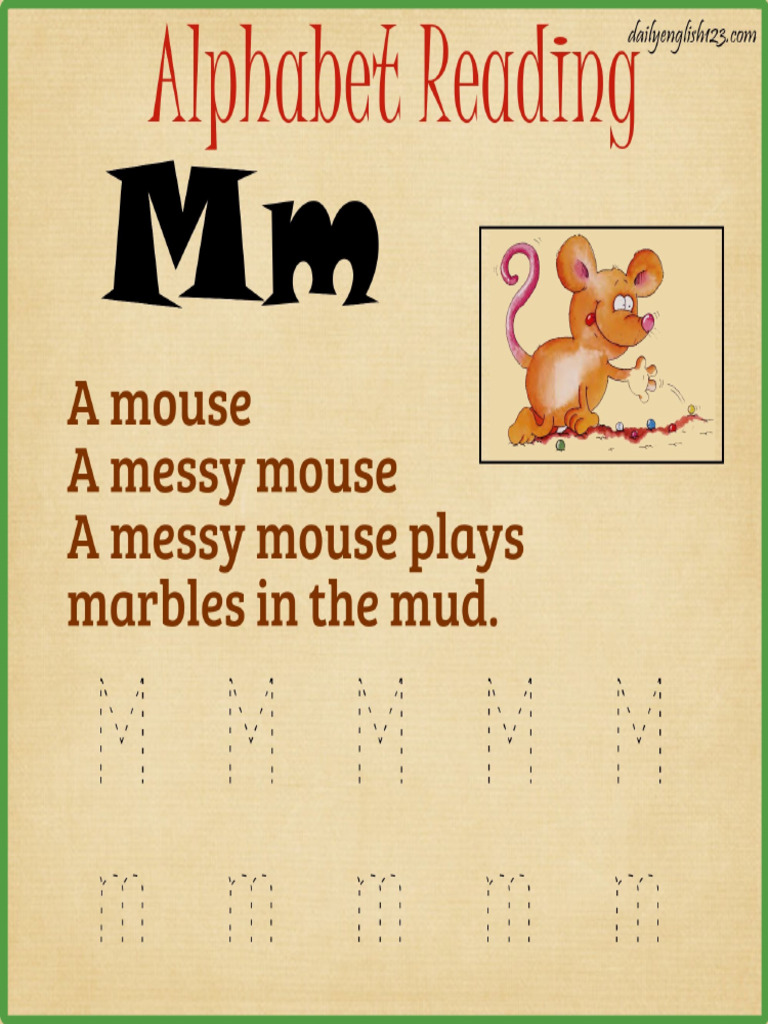 Alphabet reading -m | PDF