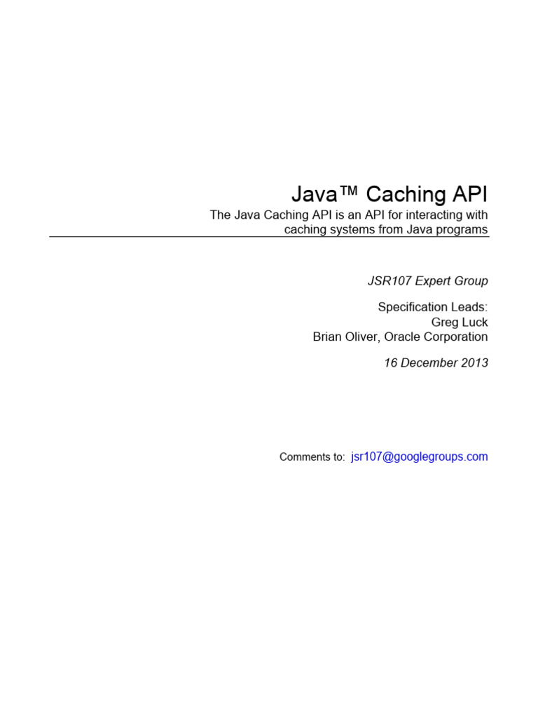 Single Caching Provider Configuration Issues | PDF | Java (Programming ...